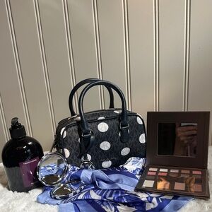 $500 Value Navy Polka Dot Mini Satchel